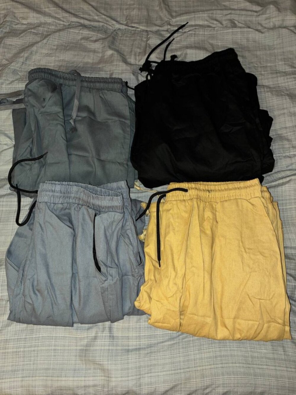 Lot of 4 New Cargo Pants - Size 38x30 Black, Gray, Tan, Navy MINT Bundle